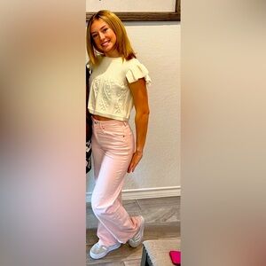 H&M light pink jeans